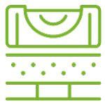 Vektor-/Liniengrafik Fundament mit Steinen, Kies und Befestigung