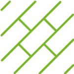 Vektorgrafik grüne Steine auf weißem Hintergrund parallel angeordnert