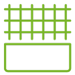 Liniengrafik eines Steinuntergrunds mit einem stilisierten Zaun